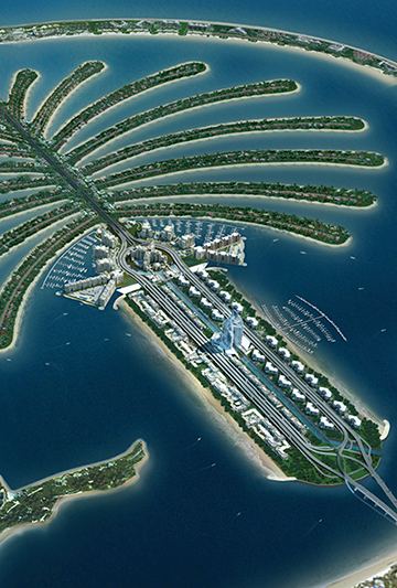 Seaflex moored marina at Palm Jumeirah, Dubai